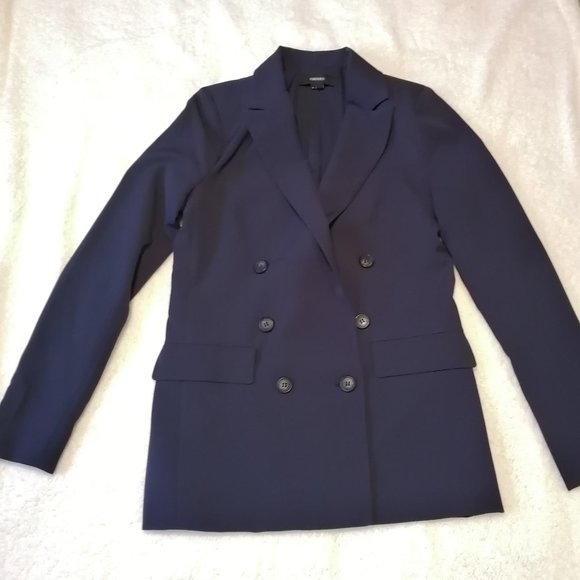 Forever 21, navy blue double-breasted blazer - Picture 7 of 13